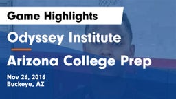 Odyssey Institute vs Arizona College Prep Game Highlights - Nov 26, 2016