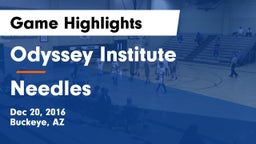 Odyssey Institute vs Needles Game Highlights - Dec 20, 2016
