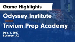 Odyssey Institute vs Trivium Prep Academy Game Highlights - Dec. 1, 2017
