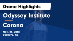 Odyssey Institute vs Corona  Game Highlights - Nov. 23, 2018