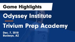 Odyssey Institute vs Trivium Prep Academy Game Highlights - Dec. 7, 2018