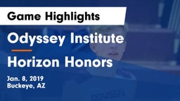 Odyssey Institute vs Horizon Honors  Game Highlights - Jan. 8, 2019