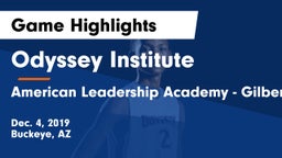 Odyssey Institute vs American Leadership Academy - Gilbert  Game Highlights - Dec. 4, 2019