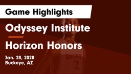 Odyssey Institute vs Horizon Honors  Game Highlights - Jan. 28, 2020