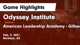 Odyssey Institute vs American Leadership Academy - Gilbert  Game Highlights - Feb. 3, 2021