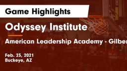 Odyssey Institute vs American Leadership Academy - Gilbert  Game Highlights - Feb. 23, 2021