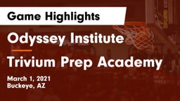 Odyssey Institute vs Trivium Prep Academy Game Highlights - March 1, 2021