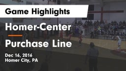 Homer-Center  vs Purchase Line  Game Highlights - Dec 16, 2016