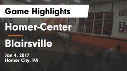 Homer-Center  vs Blairsville  Game Highlights - Jan 4, 2017