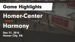 Homer-Center  vs Harmony Game Highlights - Dec 31, 2016