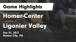 Homer-Center  vs Ligonier Valley  Game Highlights - Jan 21, 2017