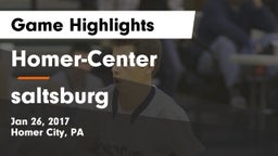 Homer-Center  vs saltsburg  Game Highlights - Jan 26, 2017