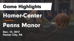 Homer-Center  vs Penns Manor  Game Highlights - Dec. 12, 2017