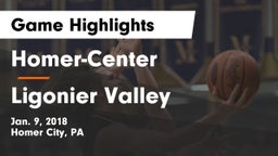 Homer-Center  vs Ligonier Valley  Game Highlights - Jan. 9, 2018