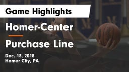 Homer-Center  vs Purchase Line  Game Highlights - Dec. 13, 2018