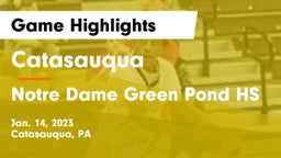 Catasauqua  vs Notre Dame Green Pond HS Game Highlights - Jan. 14, 2023