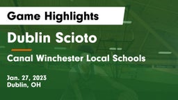 Dublin Scioto  vs Canal Winchester Local Schools Game Highlights - Jan. 27, 2023