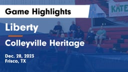 Liberty  vs Colleyville Heritage  Game Highlights - Dec. 28, 2023