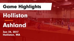Holliston  vs Ashland  Game Highlights - Jan 24, 2017