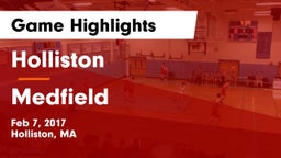 Holliston  vs Medfield  Game Highlights - Feb 7, 2017