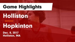 Holliston  vs Hopkinton  Game Highlights - Dec. 8, 2017