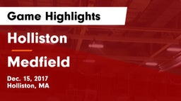Holliston  vs Medfield  Game Highlights - Dec. 15, 2017