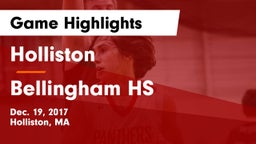 Holliston  vs Bellingham HS Game Highlights - Dec. 19, 2017