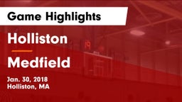 Holliston  vs Medfield  Game Highlights - Jan. 30, 2018