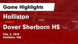Holliston  vs Dover Sherborn HS Game Highlights - Feb. 2, 2018