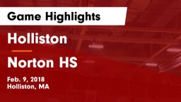 Holliston  vs Norton HS Game Highlights - Feb. 9, 2018