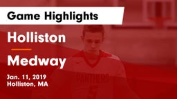 Holliston  vs Medway  Game Highlights - Jan. 11, 2019