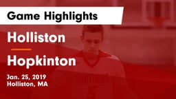 Holliston  vs Hopkinton  Game Highlights - Jan. 25, 2019