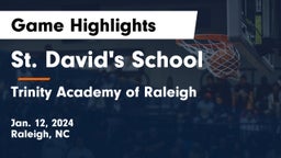 St. David's School vs Trinity Academy of Raleigh Game Highlights - Jan. 12, 2024
