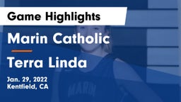 Marin Catholic  vs Terra Linda  Game Highlights - Jan. 29, 2022