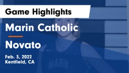 Marin Catholic  vs Novato  Game Highlights - Feb. 3, 2022