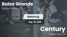 Matchup: Bolsa Grande High vs. Century  2016