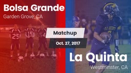 Matchup: Bolsa Grande High vs. La Quinta  2017