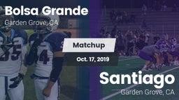Matchup: Bolsa Grande High vs. Santiago  2019