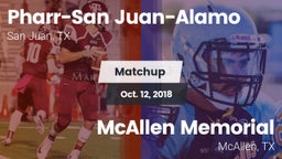 Matchup: PSJA High vs. McAllen Memorial  2018