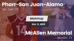 Matchup: PSJA High vs. McAllen Memorial  2019