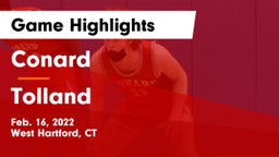 Conard  vs Tolland Game Highlights - Feb. 16, 2022