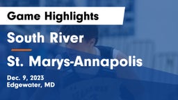 South River  vs St. Marys-Annapolis Game Highlights - Dec. 9, 2023