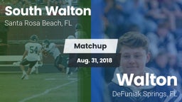Matchup: South Walton High vs. Walton  2018