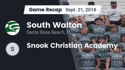 Recap: South Walton  vs. Snook Christian Academy 2018