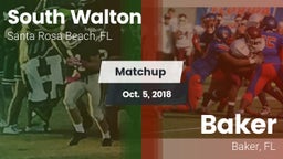 Matchup: South Walton High vs. Baker  2018
