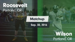 Matchup: Roosevelt High vs. Wilson  2016