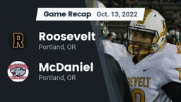 Recap: Roosevelt  vs. McDaniel  2022