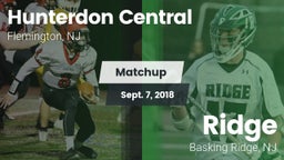 Matchup: Hunterdon Central vs. Ridge  2018