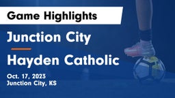 Junction City  vs Hayden Catholic  Game Highlights - Oct. 17, 2023