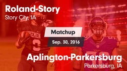 Matchup: Roland-Story High vs. Aplington-Parkersburg  2016